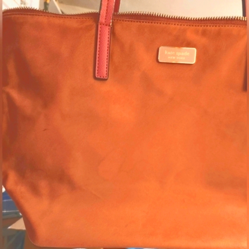 Kate Spade Medium Nylon Hayden Top d Tote, Pink, Zipper Closure - Picture 11 of 11